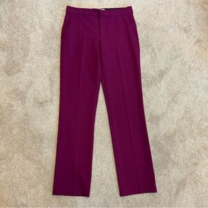 Zara purple straight leg trouser dress pants Sz S NWT classy career business